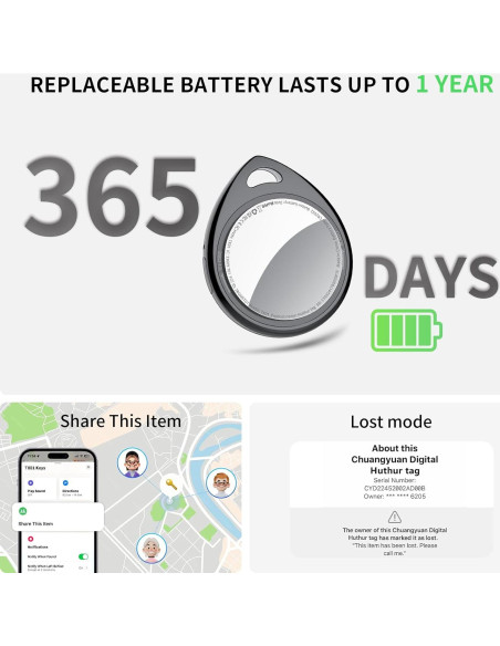Etiquetas Air Tracker QCOQ - Paquete de 4, Bluetooth 5.3, 100dB