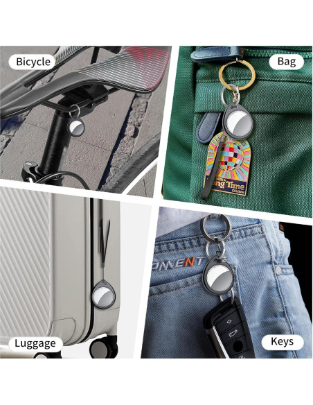 Etiquetas Air Tracker QCOQ - Paquete de 4, Bluetooth 5.3, 100dB