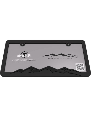 Marco de Placa de Licencia Montaña Custom Car Gear Negro