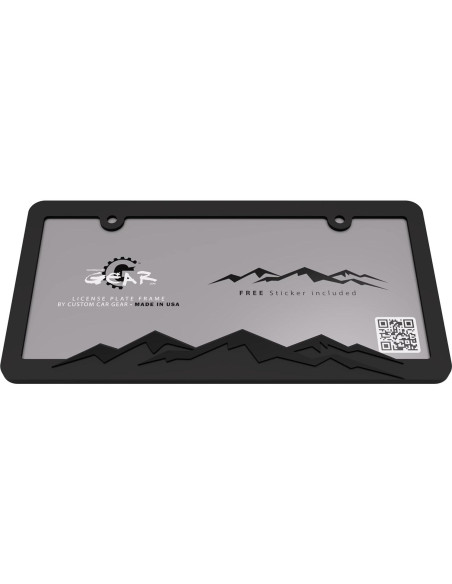 Marco de Placa de Licencia Montaña Custom Car Gear Negro