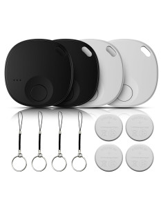 Etiquetas Bluetooth Delumu - Paquete de 4, Rastreador iOS