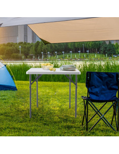 Mesa Plegable Cuadrada KAIHAOWIN 78.74 cm Blanca para Eventos 2