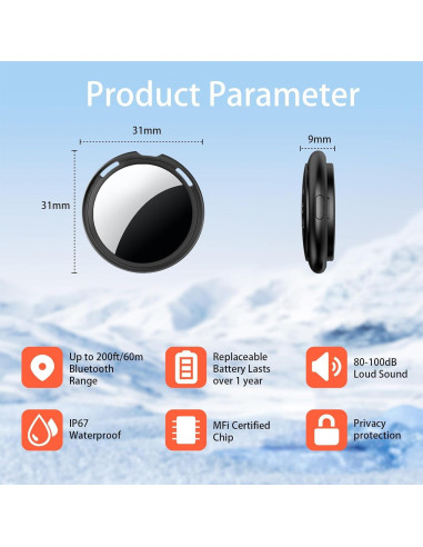 Paquete de 2 Localizadores Bluetooth AMZSMT para iOS
