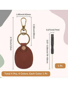 Soporte de Etiqueta NFC de Cuero PU CALFOVERA - 4 Colores 2