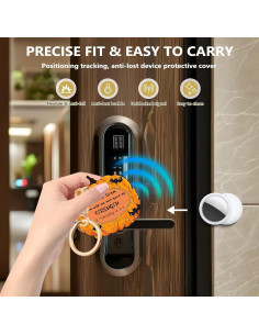 Funda de llavero GPS Genérico de cuero PU anti-pérdida 2