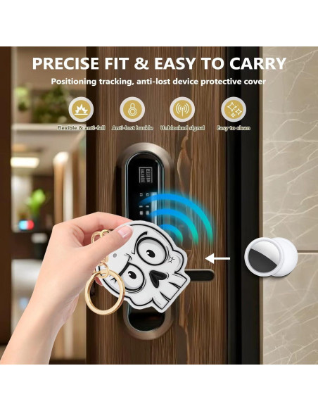 Funda de llavero de cuero Genérico para GPS y tarjetas de acceso