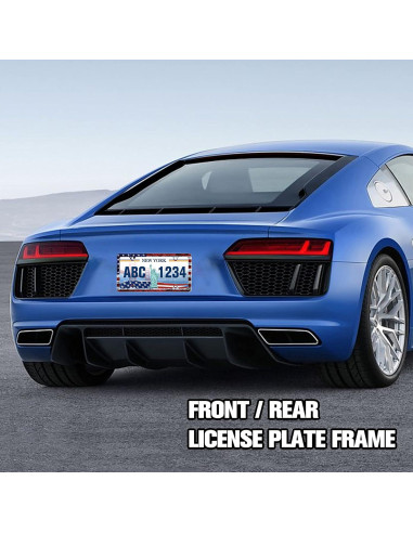 Marco de Placa de Licencia Acero Inoxidable UNINDREM Bandera Americana