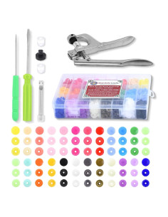 Kit de Botones a Presión Mandala Crafts T5 12mm Multicolor