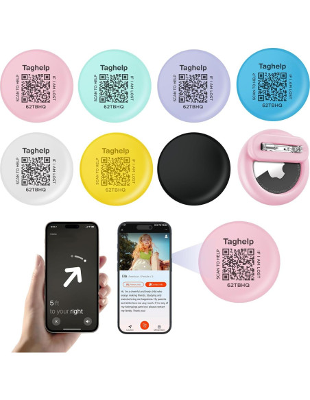 Soporte para AirTag Taghelp - Funda Silicona Verde y Amarillo