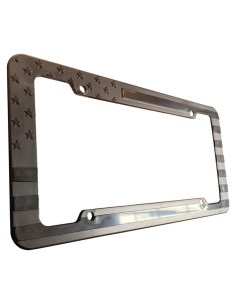 Marco de Placa de Licencia 3D Negro Hycoed con Bandera Americana