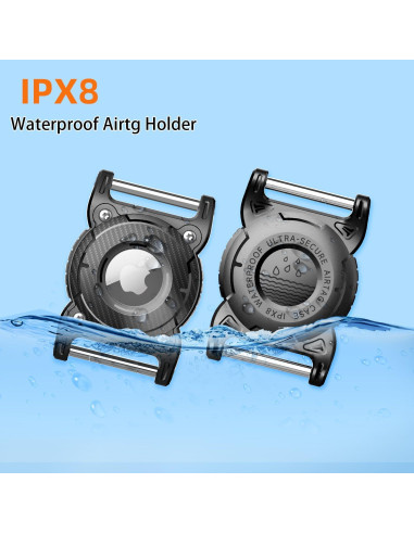 Soporte de Collar para Perro AirTag Sichy Rojo Impermeable IPX8