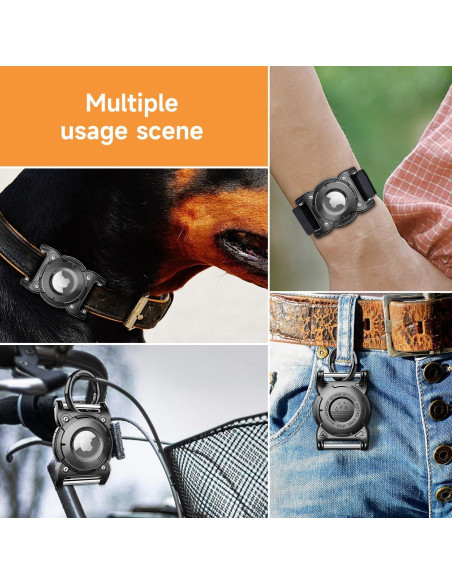 Soporte de Collar para Perro AirTag Sichy Rojo Impermeable IPX8