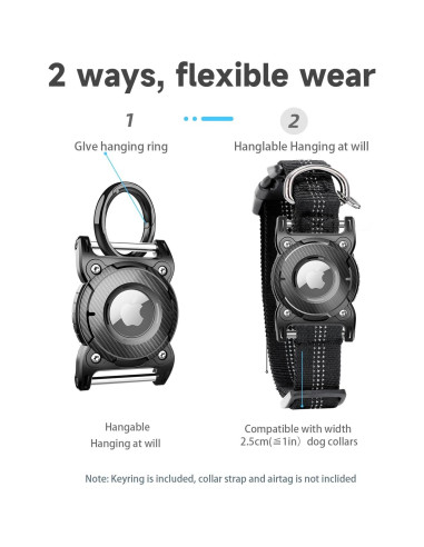 Soporte de Collar para Perro AirTag Sichy Rojo Impermeable IPX8