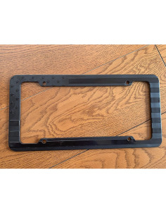 Marco de Placa de Licencia 3D Negro Hycoed con Bandera Americana 2