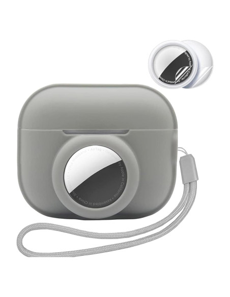 Funda Protectora 2 en 1 para AirPods Pro 2 Gen 2022 - Gris Plateado