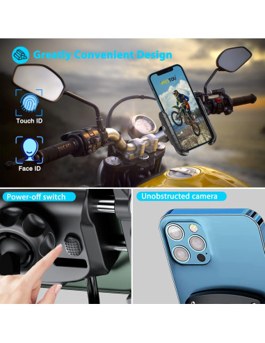 Soporte para Teléfono de Motocicleta iMESTOU con Cargador USB