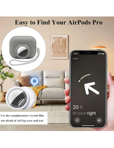 Funda Protectora 2 en 1 para AirPods Pro 2 Gen 2022 - Gris Plateado 2