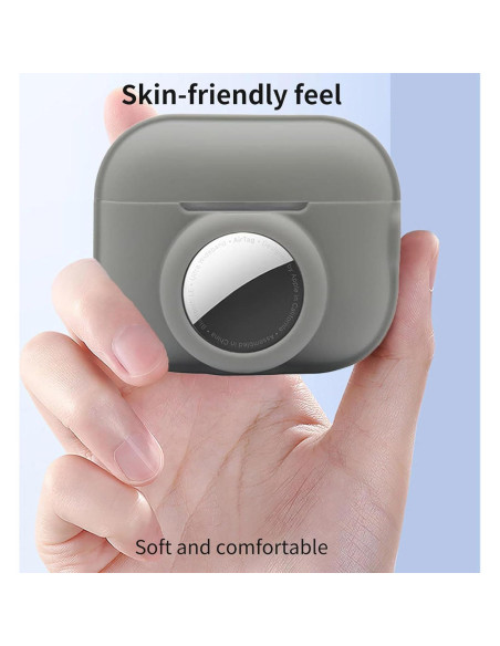 Funda Protectora 2 en 1 para AirPods Pro 2 Gen 2022 - Gris Plateado