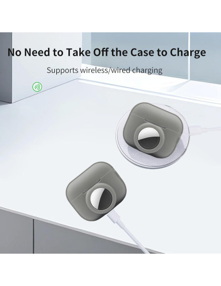 Funda Protectora 2 en 1 para AirPods Pro 2 Gen 2022 - Gris Plateado