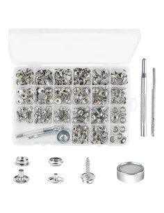 Kit de Botones a Presión NVAAV 213PCS Acero Inoxidable