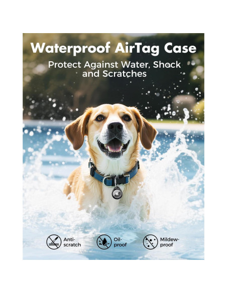 Soporte AirTag UNBREAKcable - 4 Fundas TPU Impermeables