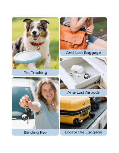 Soporte AirTag UNBREAKcable - 4 Fundas TPU Impermeables