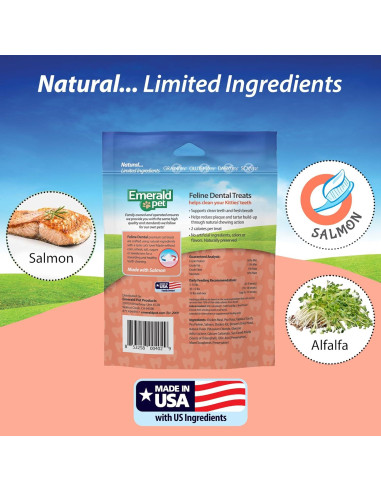 Galletas Dentales para Gatos Emerald Pet - Salmón 85 g