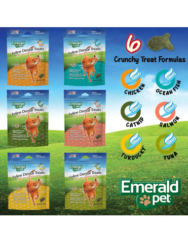 Galletas Dentales para Gatos Emerald Pet - Salmón 85 g