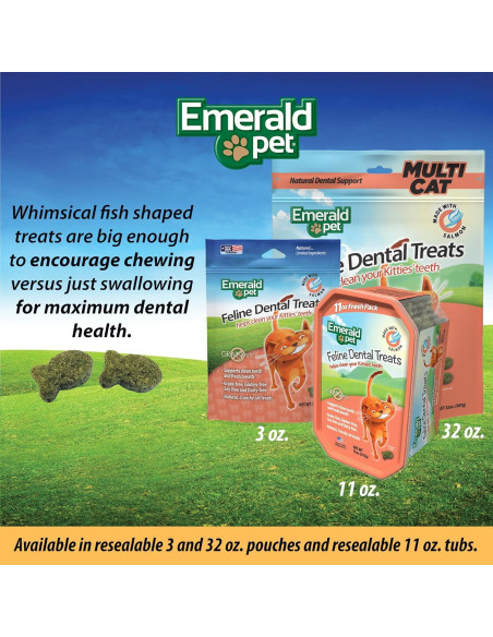 Galletas Dentales para Gatos Emerald Pet - Salmón 85 g