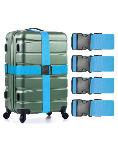 Correas de Equipaje Ajustables Milifox 4 Piezas 193 cm Azul