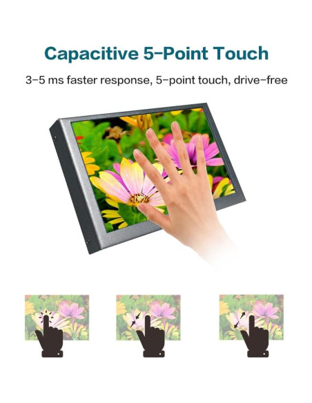 Mini Monitor Portátil 5" LESOWN IPS 800x480 Táctil