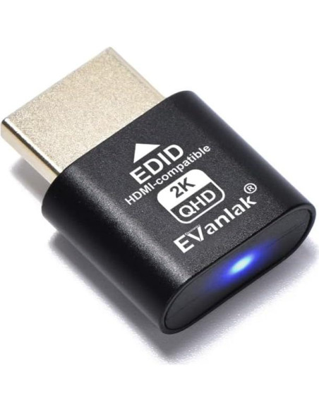 Adaptador HDMI Dummy Plug EVanlak 1080p 3 Pack - Virtual Display