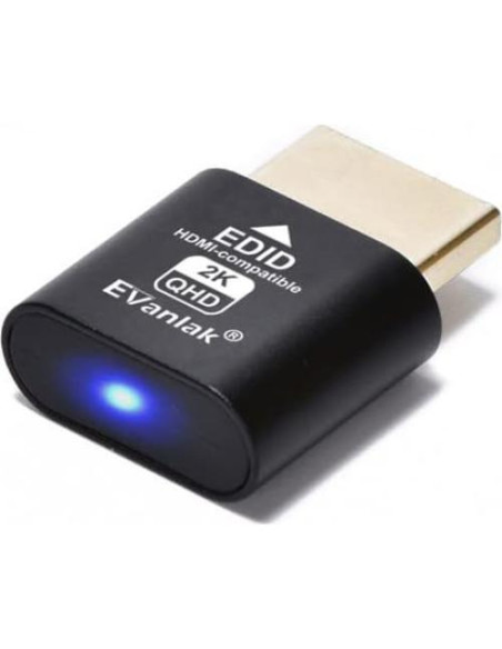Adaptador HDMI Dummy Plug EVanlak 1080p 3 Pack - Virtual Display