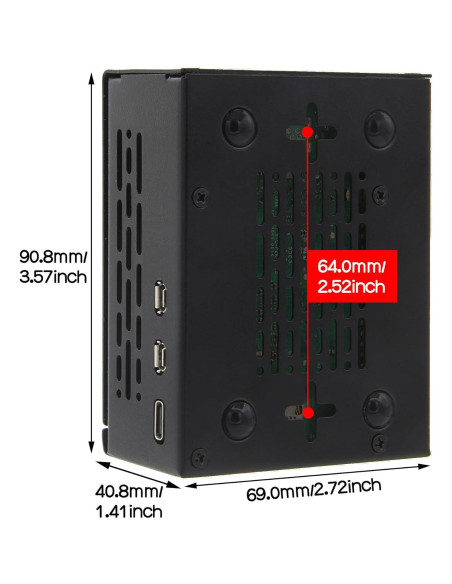 Adaptador HDMI a CSI-2 Geekworm X1301 con Caja y Fuente 27W