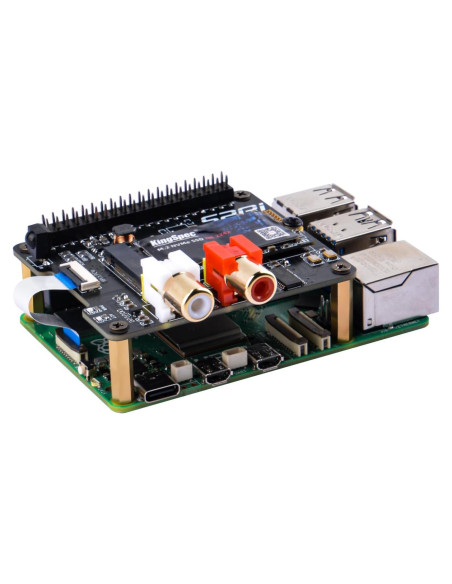 Hat DAC HiFi GeeekPi para Raspberry Pi 5 con PCIe a SSD NVMe