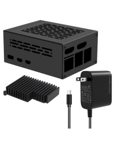 Caja Metal Geekworm X1301-C1 + Disipador H509 + Fuente 27W