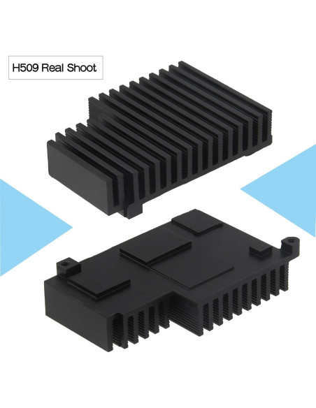 Caja Metal Geekworm X1301-C1 + Disipador H509 + Fuente 27W