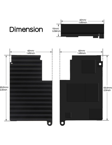 Caja Metal Geekworm X1301-C1 + Disipador H509 + Fuente 27W