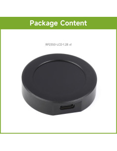 Placa MCU Waveshare RP2350 con LCD 1.28" IPS y Caja Metal 2