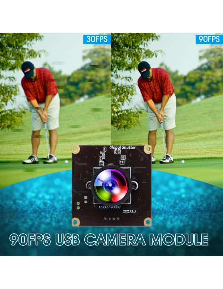 Cámara USB IFWATER 2MP 90fps Obturador Global 1200P