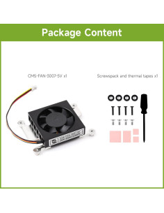 Ventilador de Refrigeración Waveshare CM5 5V 5000 RPM Bajo Ruido 2