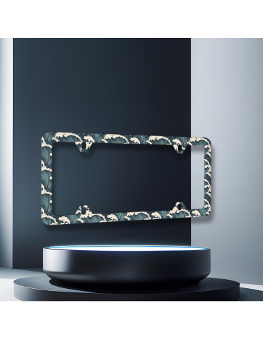 Marco de Placa de Licencia MUAWUOIK Olas del Océano 31.2x16 cm