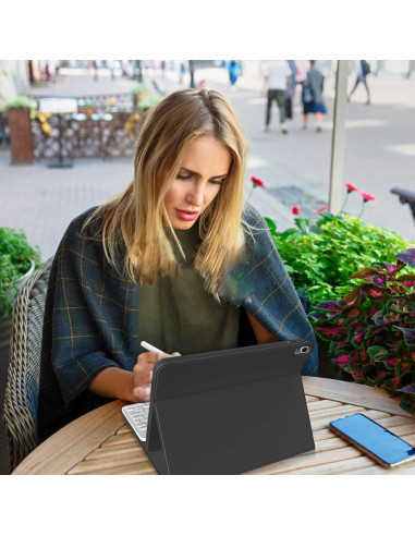 Funda de teclado KENKE para iPad 10 y 11 generación, negra