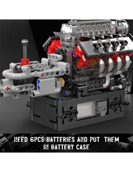 Kit de Motor V8 Mould King 10225 - 855 Piezas STEM para Niños