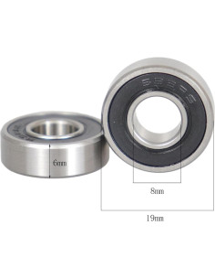 10 Rodamientos 698-2RS KABOBEARING Doble Sello 8x19x6mm 2