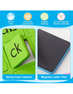 Juego de 6 Azulejos Magnéticos de Letras para Fonética 2