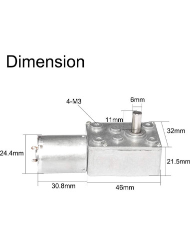 Motor de Engranaje DC 12V 0.6RPM BBQ Driver 25kg.cm