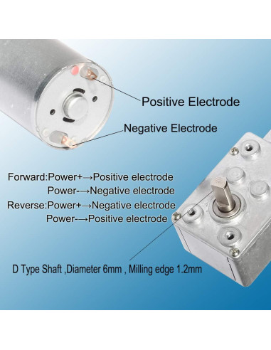 Motor de Engranaje DC 12V 0.6RPM BBQ Driver 25kg.cm