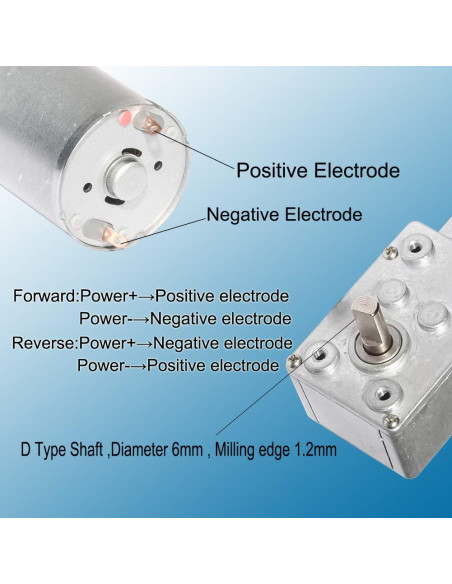 Motor de Engranaje DC 12V 0.6RPM BBQ Driver 25kg.cm