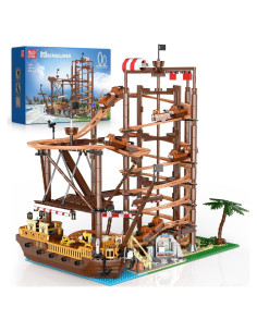 Set de Construcción Mould King 11013 Montaña Rusa y Barco Pirata 2174 Piezas